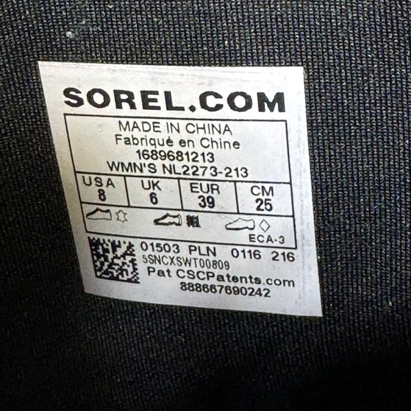 Sorel Conquest Carly Leather Harness Waterproof Snow Winter Boots Size 8 EUR 39 - Picture 9 of 10